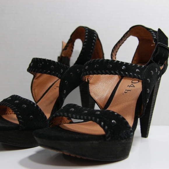 no704b. Open ankle strap heel - Picture 1 of 6
